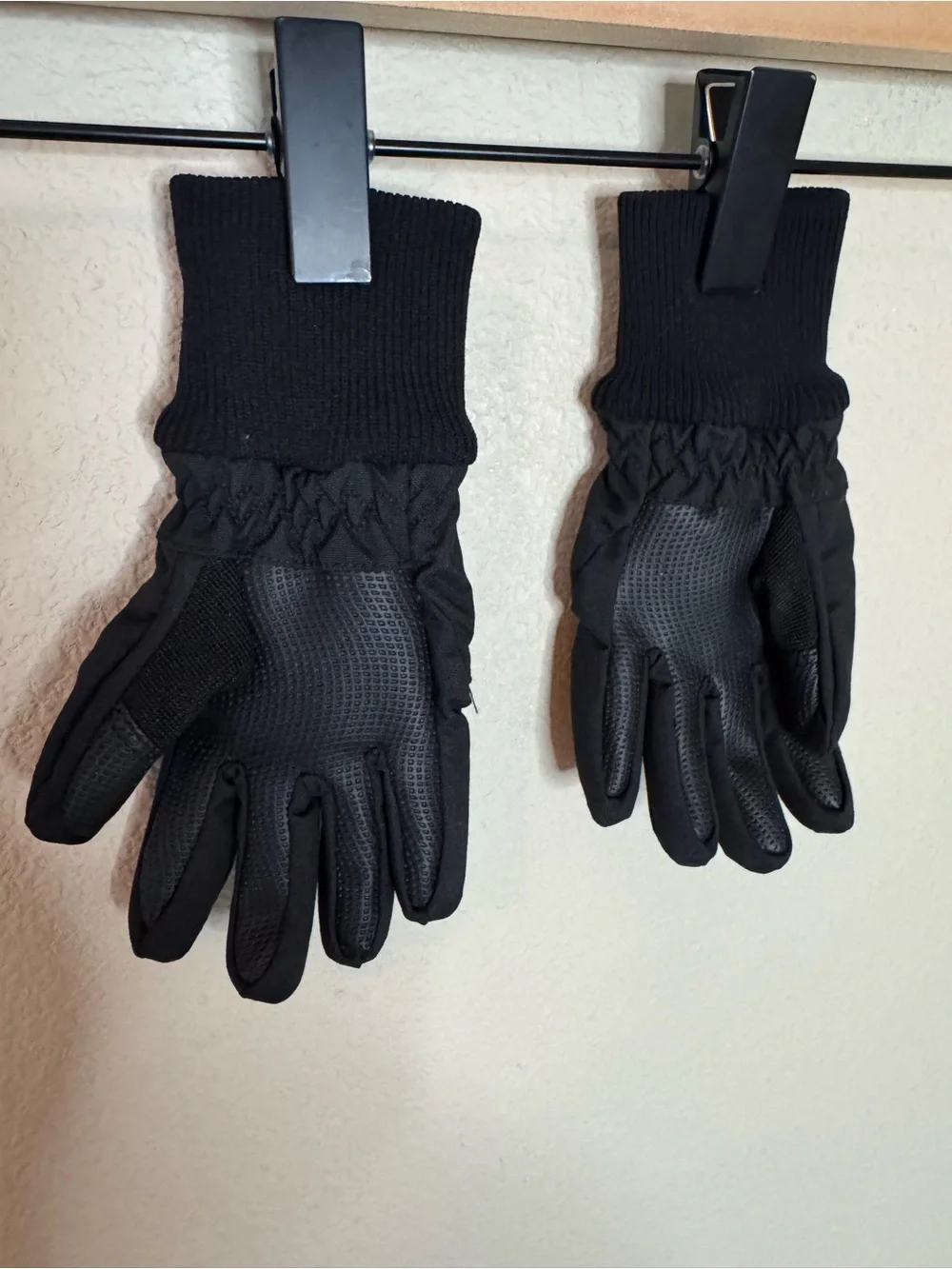 Polarn O Pyret Black Winter Gloves Kids Size 3 2-4 Years Sweden